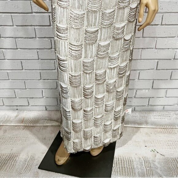 ASOS Edition Plaid Midi Skirt with Bead & Pearl Detailing - Size 14 - Picture 5 of 10